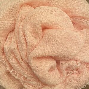 ECHO Peach Pink Large Loose Weave Scarf/ Wrap